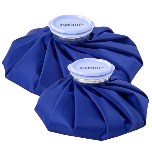 Ice Bags Ice Packs for Injuries,Reusable Ice Bags refillable Ice Pack Hot Water Bottle Hot Water Bag for Knee Head Hand Face Pain Relief,Hot Cold Compress,2Packs(9”&11”) - size: 9" & 11", style: Blue