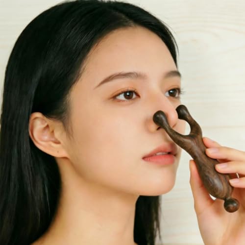 Sandalwood Nose Gua Sha Tool Wooden Meridian Acupoint Massager
