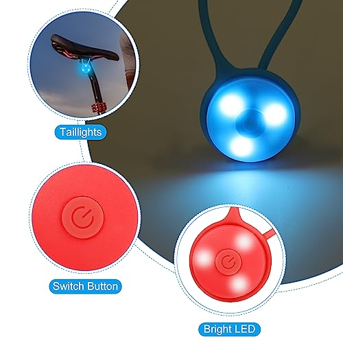 PATIKIL LED Running Light, Silicone Rope Bike Safety Light Running Lights for Runners, Cycling - color: Red