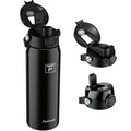 Fanhaw 24oz Stainless Steel Water Bottle with 2-in-1 Lid, Glossy Black - color: Glossy Black