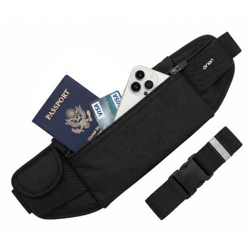 The Belt of Orion Money Belt, Anti-Theft Travel Waist Pack, Slim 9x4in - size: Travel 9"x4"