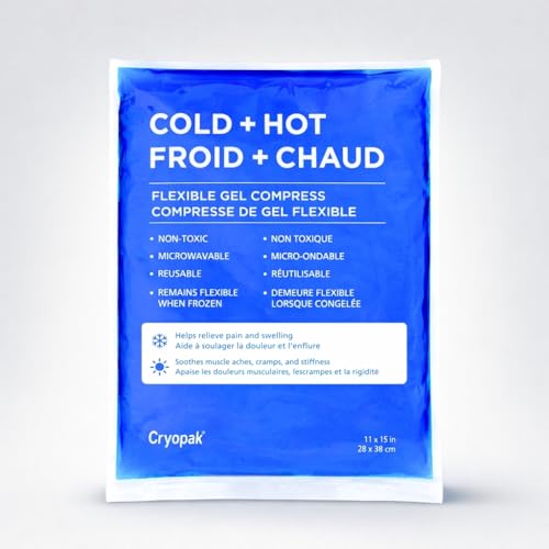 Cryopak Hot or Cold Packs - Flexible Gel Ice Packs for Injuries Reusable Microwavable and Non-Toxic (11 x 15) - size: X-Large