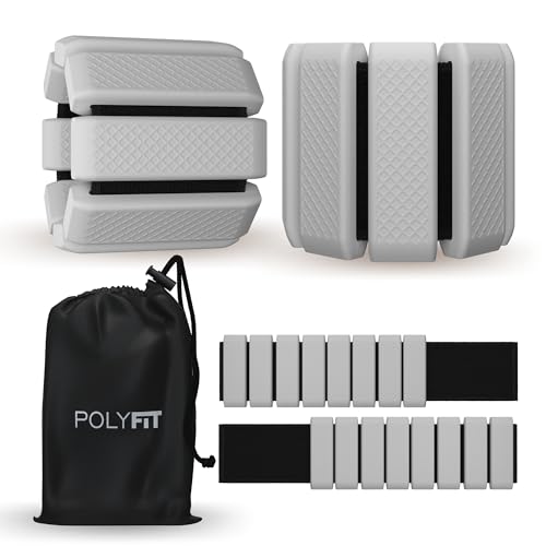 Polyfit Wrist & Ankle Weights - Wearable Weights for Women, Yoga & Pilates - color: COOL GREY