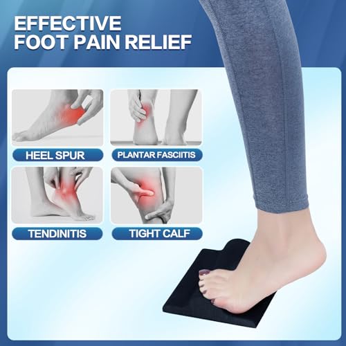 glitz Plantar Fasciitis Relief Stretcher Pad with Foot Roller – High-Density EVA, Non-Slip for Heel Pain, Achilles Tendonitis, Heel Spurs, Calf Tiredness, Lightweight for Home & Travel
