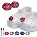 RAHAN Shoe Lights for Shoes,2 PCS Shoe Headlights,Light Up Charm Accessories for Kids Adults Shoe, Hands-Free Night Light, Camping Lights，IP65 Waterproof Light, Red - color: X-Red