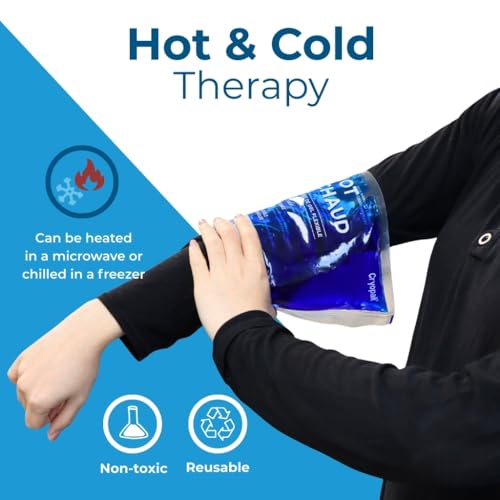 Cryopak Hot or Cold Packs - Flexible Gel Ice Packs for Injuries Reusable Microwavable and Non-Toxic (5.5 x 11) - size: Medium