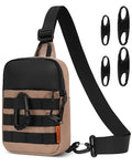 Peicees Crossbody Bag for Men Mini Sling Bag Anti Theft Purse, Light Khaki - color: Light Khaki
