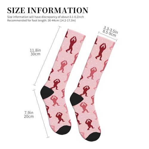 Hen Floral Compression Socks for Women Men - color: Bigfoot Heart