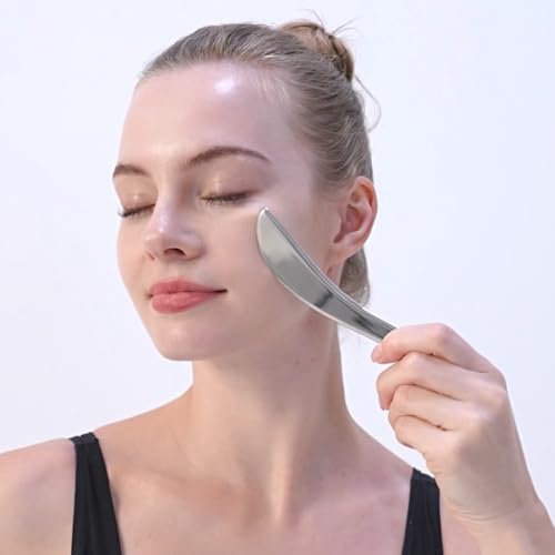 BYYDDIY-5.8 inch Facial Lifting and Body Massage Tool,Stainless Steel Gua Sha Muscle Scraper Tool,Scar Tissue Tool,Physical Therapy Tools,Muscle Scraping Tool (5.8 inch) - style: 4s.S