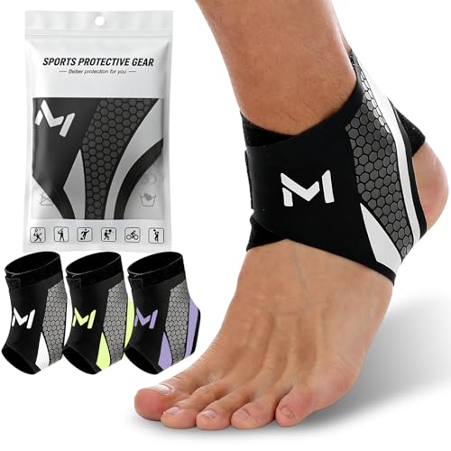 2Pcs Ankle Brace Compression Support Stabilizer,Lace-Up Sports Basketball Sprain Recovery Men Women Adjustable Foot Ankle Orthopedic Grade Tendonitis Protection (Black Gray) - color: Gray