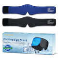 2 Pack Cooling Gel Eye Mask for Puffy Eyes, Migraine Relief, FSA Eligible - color: Black&blue