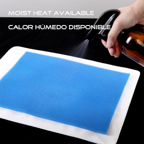 Boncare® Vinyl Small Heating Pad NO Auto Shut Off for Back Pain Relief and Cramps, High and Low Temperature Settings Hot Electric Heat Pad with Washable Cover Blue (12"x 15") - size: 12"x15"