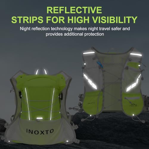 IX INOXTO Running Vest Hydration Backpack, Lightweight Running Backpack - color: Green