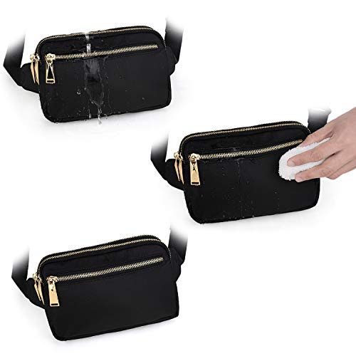 UTO Fanny Pack Crossbody Belt Purse Chest Waist Hip Travel Hiking Bumbag - color: 0917 Black