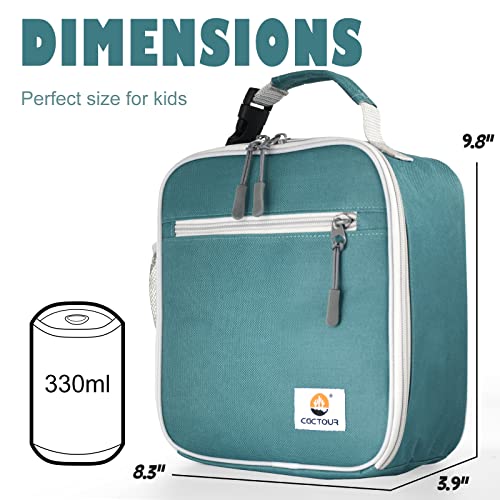 CaCTOUR Lunch Box Kids,Premium Insulated Lunch Bag for Girls Boys,Soft Bag Mini Cooler Back to School Thermal Reusable Lunch Bag for Work School Picnic (Green) - color: Green