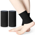 Zomiboo 2 Pcs Ankle Gel Sleeves Padded Sock Compression Brace Skating,Black - color: Black