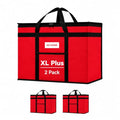NZ home Insulated Food Delivery Bag, Grocery Cooler & Catering Tote - color: Red, size: XL Plus
