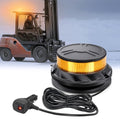 Nilight Amber Beacon Light 12V-24V Aluminum Base Flashing Safety Warning Lights Permanent & Magnet Mount LED Emergency Rotating Strobe Light for Forklift Truck Tractor UTV Snow Plow, 2 Years Warranty - color: Aluminum Base