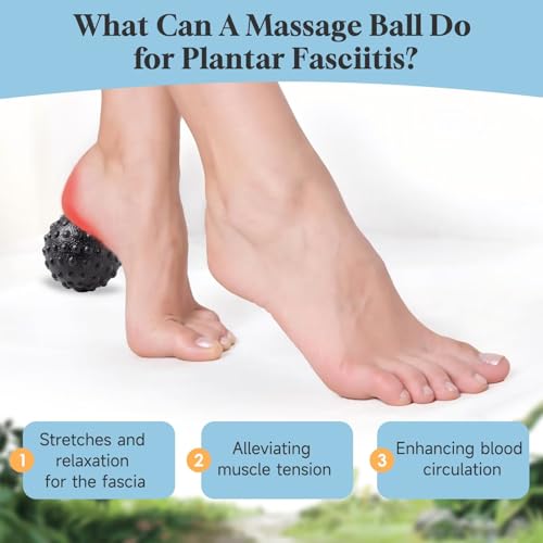 Plantar Fasciitis Night Splint Sock, Plantar Fasciitis Relief Night Splint for Women and Men, With Massage Ball, Large