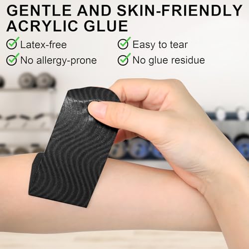 CKeep Kinesiology Tape precut Strips, 40 Count Elastic k Tape, Black - color: Black, size: 2 Rolls