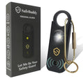 Personal Alarm for Women, Men, Kids, Elderly, Self Defense - Designed by Women 140DB Extra Speakers Alarm with Strobe Light, Rechargeable, Safety Alarms and Premium Keychain (Carbon Black) - color: Black
