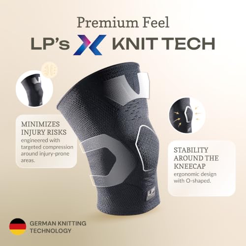 LP 176XT Target Compression Knee Sleeve for Injury Recovery, Men & Women - color: Black, size: M