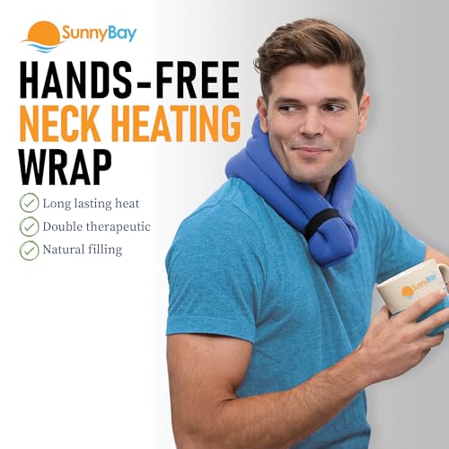 SunnyBay Hands-Free Heating Pad, Neck and Shoulder, 26 inch, Sky Blue - color: Handsfree - Sky Blue