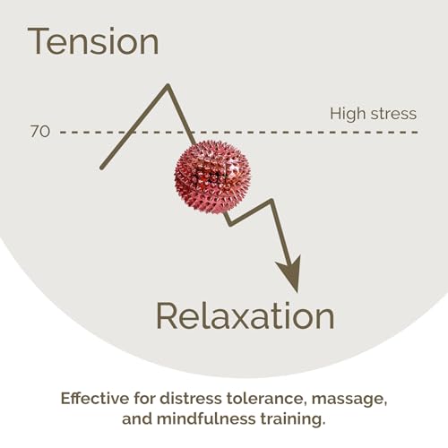 2X Spiky DBT Skill Balls | Magnetic Stress Relief Balls | Spiky Massage Balls for Relaxation, Tension Release, Focus & Mobility (Rose Gold, 2 Inch) - color: Rose Gold, size: 2 inches