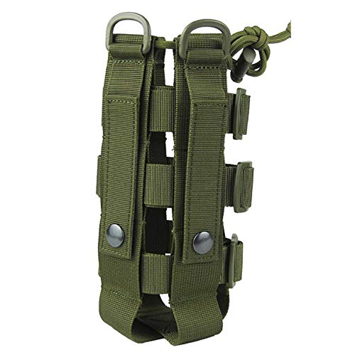 Molle Tactical Water Bottle Holder Pouch Adjustable for 16oz-50oz Bottles - color: Green