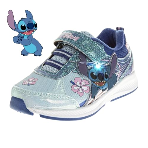 Disney Lilo & Stitch Shoes LED Light Up Sneaker Girls Toddler-Little Kids - color: Blue, size: 11 Little Kid