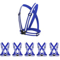 5 Pack Reflective Safety Vest for women, men and kids, Lightweight & Adjustable hi vis vest for Running, Cycling, Rucking - color: Blue