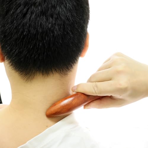 Honbay 2PCS Reflexology Tools Wood Body Massage Tools Triangle Massager Wooden Gua Sha Board Scraping Board Foot Massage Stick Tool Head Neck Hand Waist Calf Leg Foot Massager (Rosewood) - color: Rosewood