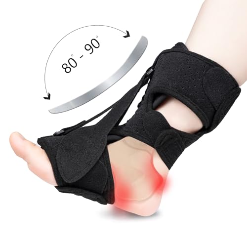 CARELIVING 1 Pack Plantar Fasciitis Night Splint Upgrade Foot Brace Plantar Fasciitis Relief Splint Fit Women Men Adjustable Orthotic Stretcher Support Relief Foot Drop Achilles Tendonitis Day&Night