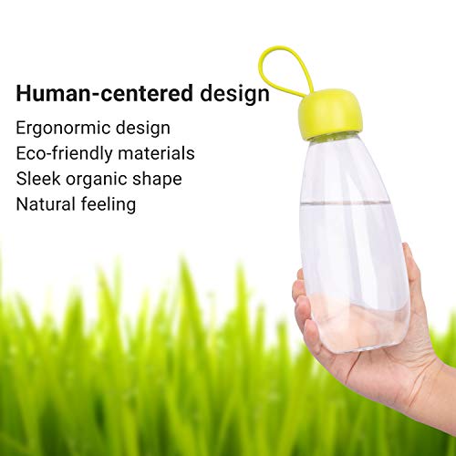 emoi BPA Free Water Bottle, 16oz/480ml Cute Water Bottle with Carrying Strap, Ideal for Kids Boys Girls Students Women Healthy Hydration-Green - color: Green Cap, size: 16 Ounces