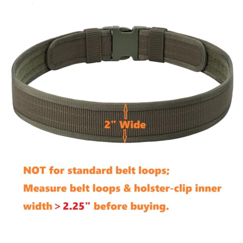 Security EMS EMT Firefighters Work Belt 2" Wide Camping Hiking Utility Tool Belt Airsoft Paintball Gear Holster Belt - color: Green(2 Inch Width), size: Medium