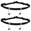 2Pcs Race Number Belt Race Bib Belts with 6 Energy Gel Loops for Marathon Triathalon Running No Safety Pins Required (Black) - color: Black