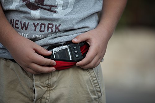 SPIbelt Kids Pocket Belt, Expandable Pocket, Adjustable Waist, No Bounce, No Logo Band, Black with Black Zipper - color: Black with Black Zipper