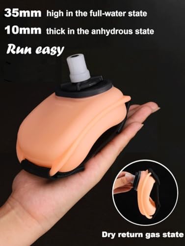 Hands-Free Wrist Water Bottle - 7oz Leak-Proof Silicone Sports Flask
