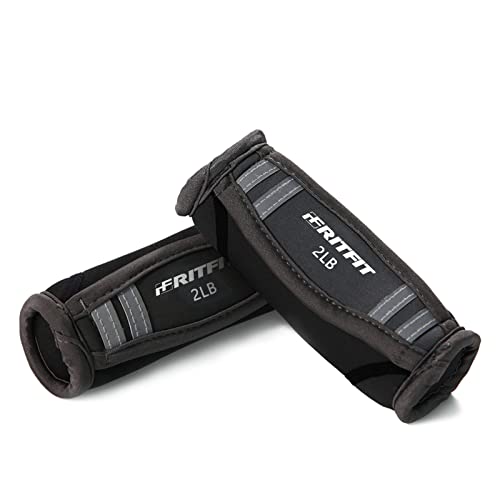 RitFit Soft Hand Weights Set with Reflective Straps Walking Dumbbell - size: 2lb each (4lb pair)