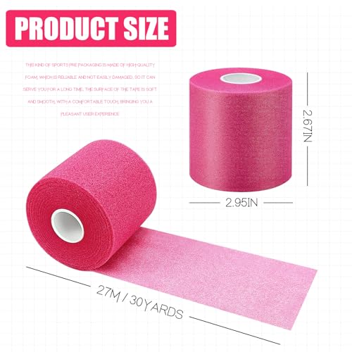 2.75‑Inch 30‑Yard Red Athletic Pre‑Wrap Tape - color: Red