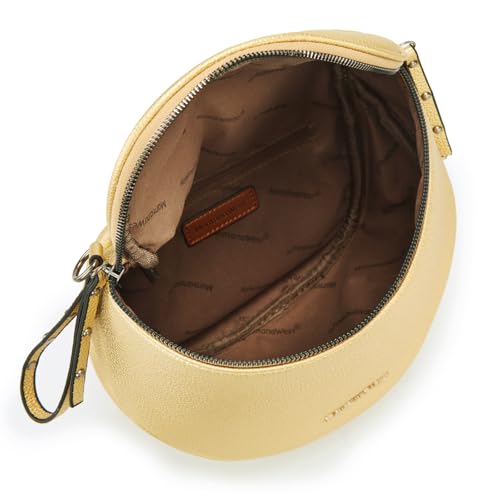 Montana West Crossbody Bag for Women, Vegan Leather Bum Bag with Coin Purse - color: Gold