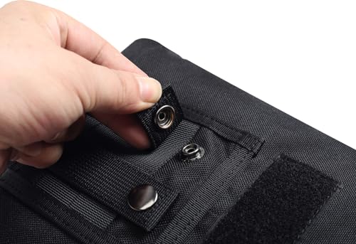TACNEX Folding Dump Pouch for Duty/Battle/Range Belt Roll Up MOLLE Magazine Drop Pouch Drawstring Open Mag/Tool Recovery Waist Bag Utility Storage Pack for Hunting Shooting - color: Black