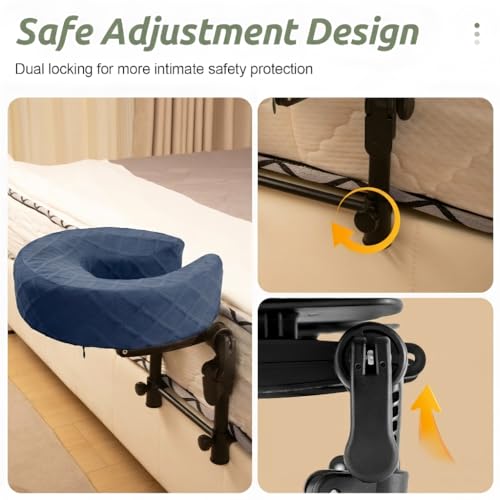 Massage Headrest for Bed, Head Holder & Face Cradle with Face Down Pillow - color: Blue, size: Extended