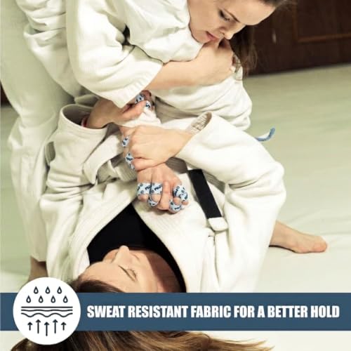 FUJI Jiu-Jitsu and Judo Finger Tape with Case (6 Rolls), Pattern - color: Black/White