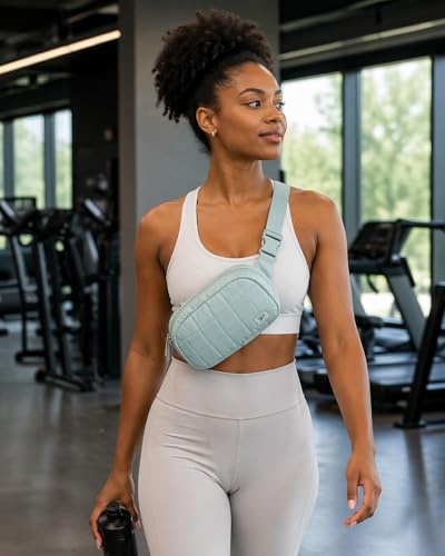 Reebok Belt Bag Fanny Pack for Women & Men, Adjustable Crossbody - color: Case Boho Sage
