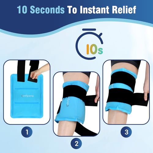 Comfytemp Ice Packs for Injuries Reusable, Large Hot Cold Gel Pack for Body - size: 10.5"x14.5"