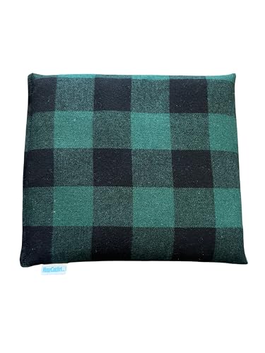 Microwaveable Heating Pad (Dark Green Plaid) - color: Green Plaid