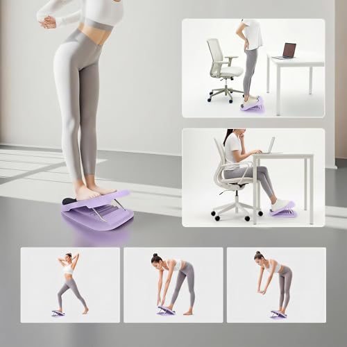 PROIRON Slant Board, Adjustable Calf Stretch Board, Thick Heel Pad for Comfort Stretching, Calf Stretcher Incline Board, Anti Slip Surface & Base for Safe Exercise, Ankle Heel Mobility, 10"x10" - color: Purple
