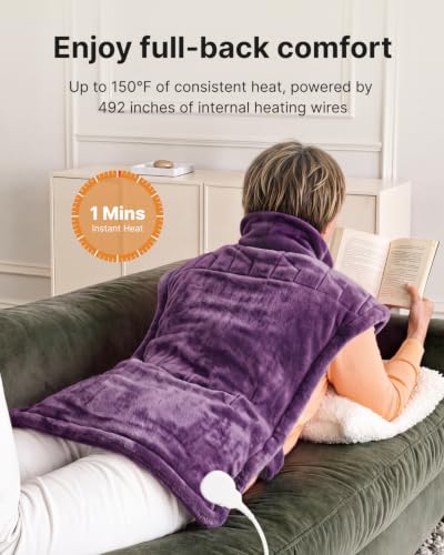 RENPHO Weighted Heating Pad for Neck, Shoulders & Back, Christmas Gift - color: Violet