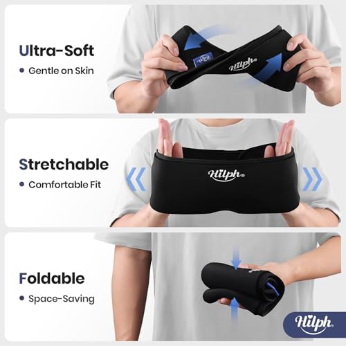 Hilph Adjustable Migraine Relief Cap, Headache Hat with Thickened Gel - style: Black